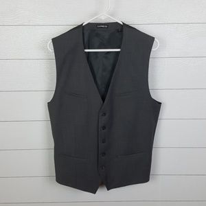 Express gray suit vest